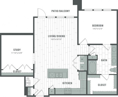 A21 Floor Plan at Bridge at Henley, Austin